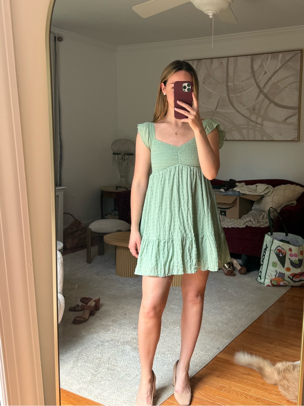 Green Ruffled Dress